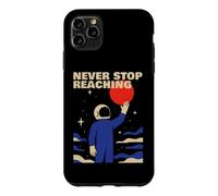 Never Stop Atteindre Retro Astronaute Space Cosmos Motivation Coque pour iPhone 11 Pro Max