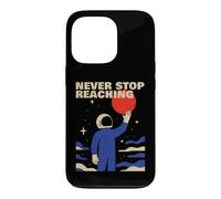 Never Stop Atteindre Retro Astronaute Space Cosmos Motivation Coque pour iPhone 13 Pro