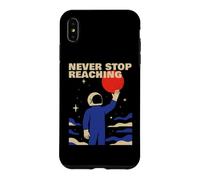Never Stop Atteindre Retro Astronaute Space Cosmos Motivation Coque pour iPhone XS Max