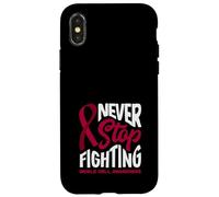Never Stop Fighting Fickle Cell Awareness Coque pour iPhone X/XS