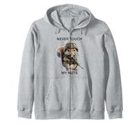 Never Touch My Nuts Écureuil Mignon Portant Une Tenue Militaire Sweat à Capuche