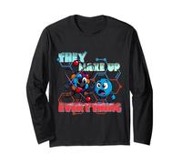 Never Trust an Atom - Funny Science Meme Cartoon Design Manche Longue