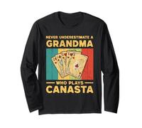 Never Underestimate A Grandma Who Plays Canasta Jeu de Cartes Manche Longue