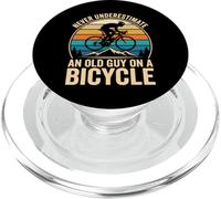 Never Underestimate an Old Guy on A Bicycle Vélo PopSockets PopGrip pour MagSafe