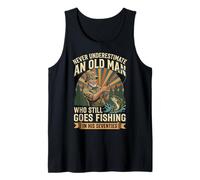 Never Underestimate an Old Man Fishing in His Seventies Débardeur