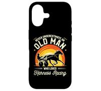 Never Underestimate an Old Man Who Loves Harness Racing Coque pour iPhone 17