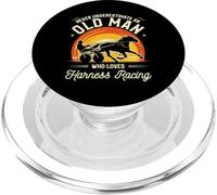 Never Underestimate an Old Man Who Loves Harness Racing PopSockets PopGrip pour MagSafe
