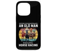 Never Underestimate an Old Man Who Loves Horse Racing Coque pour iPhone 13 Pro