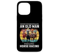 Never Underestimate an Old Man Who Loves Horse Racing Coque pour iPhone 13 Pro Max