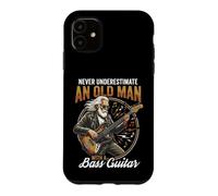 Never Underestimate an Old Man with A Bass Guitar Player Dad Coque pour iPhone 11