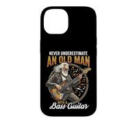 Never Underestimate an Old Man with A Bass Guitar Player Dad Coque pour iPhone 14