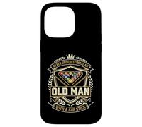 Never Underestimate an Old Man with a Cue Stick Coque pour iPhone 14 Pro Max