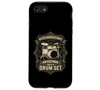 Never Underestimate an Old Man with A Drum Set Drummer Coque pour iPhone SE (2020) / 7/8