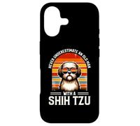 Never Underestimate an Old Man with A Shih Tzu Coque pour iPhone 17