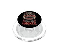 Never Underestimate an Old Man with A Smoker Funny Pitmaster PopSockets PopGrip pour MagSafe