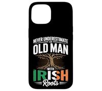 Never Underestimate an Old Man with Irish Roots Pride Coque pour iPhone 15