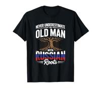 Never Underestimate an Old Man with Russian Roots T-Shirt