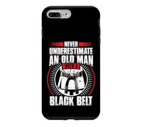Never Underestimate Old Man Ceinture Noire Arts Martiaux Coque pour iPhone 7 Plus/8 Plus