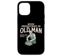 Never Underestimate Old Man Mechanic Wrench Humour Coque pour iPhone 12/12 Pro