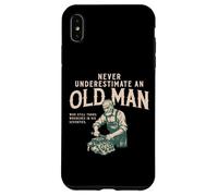 Never Underestimate Old Man Mechanic Wrench Humour Coque pour iPhone XS Max