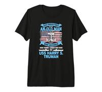 Never Underestimate USS Harry S. Truman CVN-75 Veteran T-Shirt Haut de Gamme