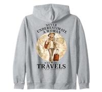 Never Underestimate Woman Who Still Travels in Her 80s Sweat à Capuche