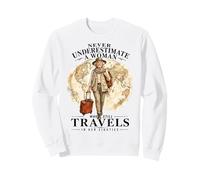 Never Underestimate Woman Who Still Travels in Her 80s Sweatshirt