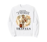 Never Underestimate Woman Who Still Travels in Her 80s Sweatshirt