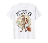 Never Underestimate Woman Who Still Travels in Her 80s T-Shirt