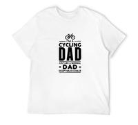 neverchange Men's Cycling Dad, Like Normal Dad Except Much Cooler T-Shirts White XXL