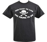 neverchange Men's Mens Too Fast to Live Young to Die Seditionaries Punk 1977 T-Shirts Black XXL