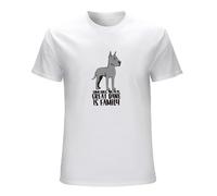 neverchange Men's Some Dogs are Pets Great Dane is Family T-Shirts White 3XL