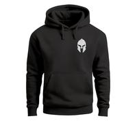 Neverless® Sweat à capuche pour homme avec logo imprimé Sparta Spartiate Gladiator Guerrier Warrior Fashion, Sparta 1 noir et blanc, M