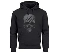 Neverless® Sweat à capuche pour homme, motif tête de mort, squelette, imprimé tendance, style urbain, Crâne Gym Noir, XXXXL