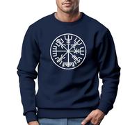 Neverless® Sweatshirt Homme Odin Ragnar Dieu Nordique Runes Valhalla Vikings Hommes Pull, M
