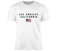 Neverless® T-shirt pour homme imprimé avec inscription California Los Angeles USA Amérique Drapeau Fashion Street style, California blanc., XL