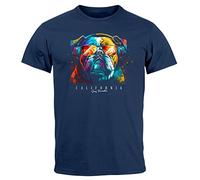 Neverless® T-shirt pour homme Imprimé California Bulldog Musique Art DJ Fashion Imprimé Streetstyle, Dogge Headphones Navy, XXL