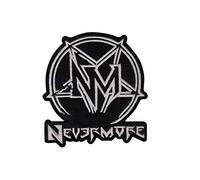 Nevermore Écusson brodé thermocollant Motif drapeau américain Argenté
