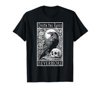 Nevermore Poe, Corbeau et crâne, Horreur Gothique, Art d'halloween T-Shirt