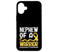 Neveu of A Warrior Childhood Cancer Ruban doré Coque pour iPhone 16 Plus