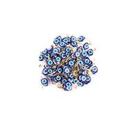 Nevfactory Lot de 100 breloques porte-bonheur de 13 mm de largeur avec autocollants œil turc - Épingles à nourrice contre le mauvais œil