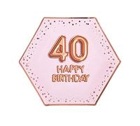 Neviti 773215 Glitz & Glamour Assiette Grand format Rose & Or Rose 40 ans