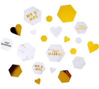 Neviti - Confettis, Jeunes mariés pack de 25 - Papier SG23102 (taille unique) (or/blanc)