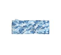 Nevjipu Bandeau pour bébé fille - Joli nœud pour cheveux de bébé avec imprimé dauphin océan pour filles, bandeau élastique doux pour tout-petits de 0 à 6 mois, accessoires essentiels pour nouveau-né