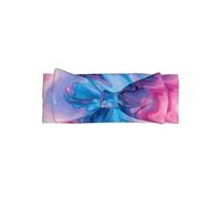 Nevjipu Bandeau pour bébé fille - Nœuds pour cheveux de bébé - Imprimé océan abstrait bleu rose pour filles, bandeau élastique doux pour tout-petits de 0 à 6 mois, accessoires essentiels pour