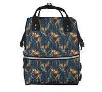 Nevjipu Sac à dos à langer pour poupée - Sac à dos pour maman imprimé léopard Cyber - Sac à dos tactique tendance pour bébé - Sac à dos pour voyage, randonnée, allaitement - Sacs à couches pour papa