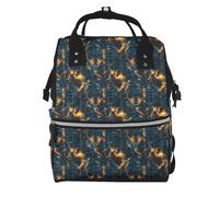 Nevjipu Sac à dos à langer pour poupée - Sac à dos pour maman imprimé tigre Cyber - Sac à dos tactique tendance pour bébé - Sac à dos pour voyage, randonnée, allaitement - Sacs à couches pour papa