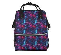 Nevjipu Sac à dos à langer pour poupée - Sac à dos pour maman imprimé voiture de course Cyber - Sac à dos tactique tendance pour bébé, voyage, randonnée, tout-petit, sacs à langer pour papa, maman