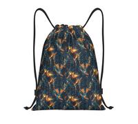 Nevjipu Sac à dos avec cordon de serrage - Imprimé léopard cyber - Petit sac de sport avec cordon de serrage pour homme et femme - Sac à dos pour la plage, les voyages, la natation
