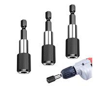 Nevoluxer Porte Embout Visseuse Magnétique, Lot de 3 Porte, Embouts Magnétiques 1/4" à Changement Rapide pour Perceuse et Tournevis, Longueur 60 mm